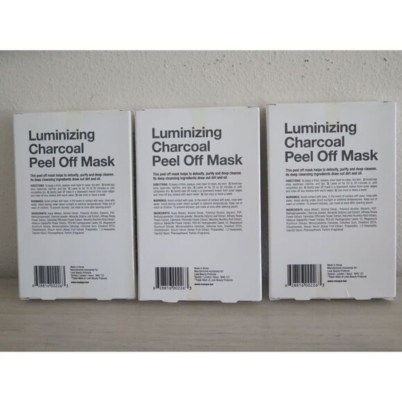 Masque Bar Luminizing Charcoal Peel Off Masks 6 Single Use Masks, 3 Boxes - Picture 2 of 2
